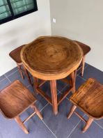 Chengal Wood High Table & Chair