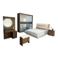 8'x8' Bedroom Set Laminated Finish 2 Sliding Door Wardrobe