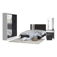 Modern Bedroom Set with 4��x6�� Sliding Wardrobe (Design 2)
