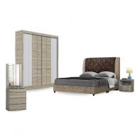 Bedroom Set with 5��x 7�� Sliding Wardrobe (Design 3)