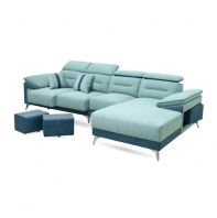 4 Seater L-Shape Pull Out Sofa with Chaise & Stools 4 Seater L-Shape Pull Out Sofa with Chaise & Stools