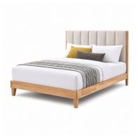 Natural Wood Panel Bedframe Natural Wood Panel Bedframe
