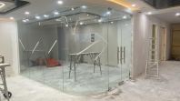 Curve Tempered Glass Partition | Custom Made Glass Works | Office Glass Works | Premium Custom Made Glass Works Malaysia