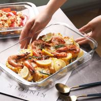 Rectangular Tempered Glass Tray