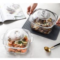 Square Tempered Glass Casserole with Lid