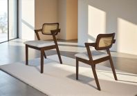 Aiko Cane Solid Wood Dining Chair