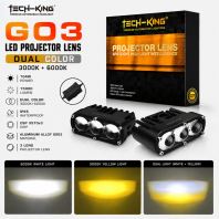 TECH KING G03 WHITE/YELLOW SPOTLIGHT LED PROJECTOR LENS 104W TECH KING G03 WHITE/YELLOW SPOTLIGHT LED PROJECTOR LENS 104W