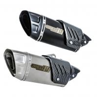 Project79 Universal Muffler 51mm QPM11BK/SV Black/Silver Exhaust