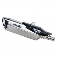 Project79 Stainless Steel Slip On set Link Pipe + Titanium Muffler Exhaust QPLZ01 + QPM56TT for Zontes 368G