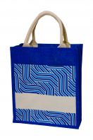 Laminated Jute Canvas Tote Bag/30cm(L) x 15cm(D) x 35cm(H)/JB27