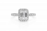 Roman & Co Xavelle Emerald Halo Diamond Engagement Ring Roman & Co Xavelle Emerald Halo Diamond Engagement Ring