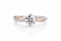 Roman & Co Solara Two-Tone Twist Pavé Diamond Engagement Ring Roman & Co Solara Two-Tone Twist Pavé Diamond Engagement Ring