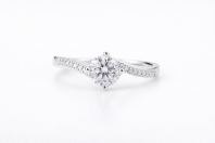 Roman & Co Serava Twist Pavé Diamond Solitaire Engagement Ring Roman & Co Serava Twist Pavé Diamond Solitaire Engagement Ring