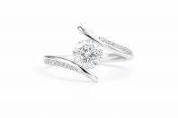 Roman & Co Mirellia Whisper Pavé Diamond Solitaire Engagement Ring Roman & Co Mirellia Whisper Pavé Diamond Solitaire Engagement Ring