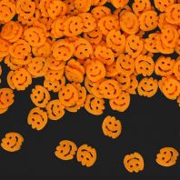 Orange Confetti Smiley Pumpkin - Gluten Free Sprinkles Cake Decoration