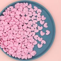 Bulk 13mm Super Heart Confetti: Large Natural Red & Pink Sprinkles for Industrial Cake Decorations - Vegan & E171-Free