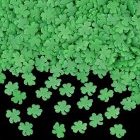 Industrial Clover Sprinkles: Natural Green Four-Leaf Clover Confetti for St. Patrick��s Day Wholesale - E171-Free