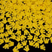 Bulk Crown Confetti Shapes: Natural Yellow Royal Sprinkles for Premium Celebration Wholesale - E171-Free & Vegan