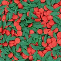 Industrial Holly Confetti: Christmas Confetti Green Holly & Red Berries for Wholesale Christmas Production - E171-Free & Vegan Industrial Holly Confetti: Christmas Confetti Green Holly & Red Berries for Wholesale Christmas Production - E171-Free & Vegan