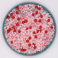 Pink Symphony-A �� Natural Pink Combination Sprinkles Medley  Bulk Wholesale  E171-Free  Top 14 Allergen-Free  Industrial Bakery Grade  BRC, Kosher, Halal & FDA Certified