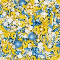 Twinkle Little Moon ! Natural Celestial Sprinkles Medley Bulk Wholesale Nuts-Free Soya-Free Top 14 Allergen-Free Industrial Bakery Grade BRC, Kosher, Halal & FDA Certified Twinkle Little Moon ! Natural Celestial Sprinkles Medley Bulk Wholesale Nuts-Free Soya-Free Top 14 Allergen-Free Industrial Bakery Grade BRC, Kosher, Halal & FDA Certified