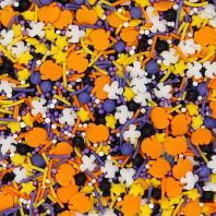 Happy Ghost �� Natural Halloween Sprinkles Medley  Bulk Wholesale  E171-Free  Nuts-Free  Top 14 Allergen-Free  Industrial Bakery Grade  BRC, Kosher, Halal & FDA Certified