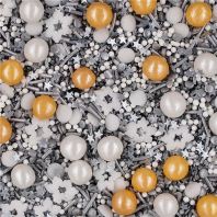 Santa Claus Village �� Classic Christmas Sprinkles Medley  Bulk Wholesale  Top 14 Allergen-Free  Industrial Bakery Grade  BRC, Kosher, Halal & FDA Compliant