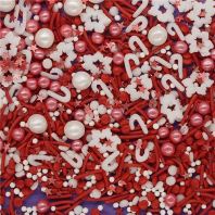 Candy Cane �� Classic Christmas Sprinkles Medley  Bulk Wholesale  Top 14 Allergen-Free  Industrial Bakery Grade  BRC, Kosher, Halal & FDA Compliant
