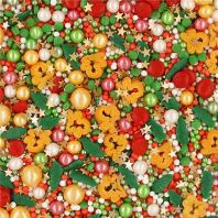 Gingerbread Man �� Classic Christmas Sprinkles Medley  Bulk Wholesale  Top 14 Allergen-Free  Industrial Bakery Grade  BRC, Kosher, Halal & FDA Compliant