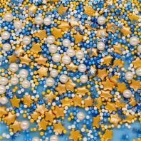 Golden Star �� Classic Christmas Sprinkles Medley  Bulk Wholesale  Top 14 Allergen-Free  Industrial Bakery Grade  BRC, Kosher, Halal & FDA Compliant