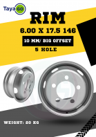 Tayago Rim 6.00 x 17.5 146 10 mm 5H