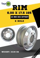 Tayago Rim 6.00 x 17.5 165 10 mm