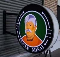 CIRCULAR BRANDING TWIN-WAY LIGHTBOX SIGNBOARD EXPERT IN SEPANG, KUALA SELANGOR & SAUJANA PUTRA