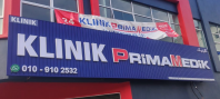 HEALTHCARE BRANDING SOLUTIONS | CLINIC 3D BOX UP LETTERS + ALUMINIUM STRIP CEILING BASE SIGNBOARD MAKER IN KL, PJ & SUBANG