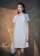 Stefania Embroidered A-lined Mini Dress