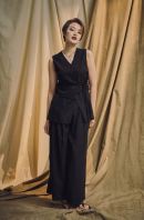 Layered Mixed-Media Blouse