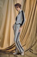 Dynamic Striped Quarter-Zip Top