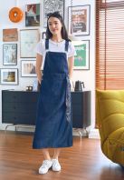 Meadow Casual Denim Pinafore Midi