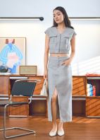 Sahara Linen Utility Crop Top