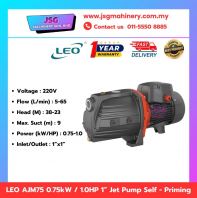 LEO AJM75 JET Self Priming Pump 0.75kW 220V 1" Stainless Steel Impeller