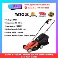 YATO YT-85200 Electric Lawn Mower 1300W 33cm Cutting Width with 10m Power Cable
