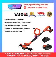 YATO YT-82830 18V Cordless Grass Trimmer 7200RPM, 4.0Ah Battery & Charger Included