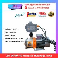 LEO EMHM4-4E S/STEEL  Horizontal Multistage Water Pump 1HP   Durable Pump for Industrial & Home Use