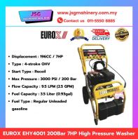 EUROX EHY4001 High Pressure Washer 200 Bar 7HP 196CC Powerful Cleaning Machine
