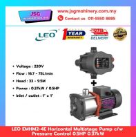 LEO EMHM2-4E Horizontal Multistage Pump 0.5HP (0.37kW) with Pressure Control System