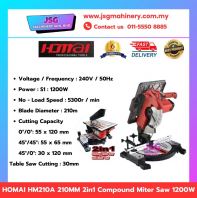 HOMAI HM210A 210mm 2-in-1 Compound Miter Saw 1200W Wood Cutting Machine