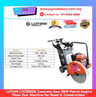 LUTIAN LTCS500G Concrete Saw 15HP Petrol Engine Floor Saw Machine for Road & Construction