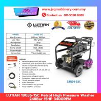 LUTIAN 18G36-15C Petrol High Pressure Washer 248 Bar 15HP 3400RPM Gasoline Powered Water Jet Cleaner