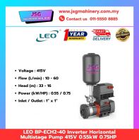 LEO BP-ECH2-40 Inverter Horizontal Multistage Water Pump 415V 0.55kW 0.75HP Pressure Booster Pump