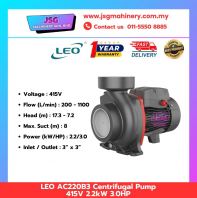 LEO ACM220B3 / AC220B3 Centrifugal Water Pump 220V / 415V 2.2kW 3.0HP